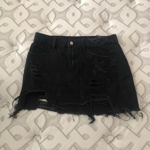 High Waisted Jean Skirt